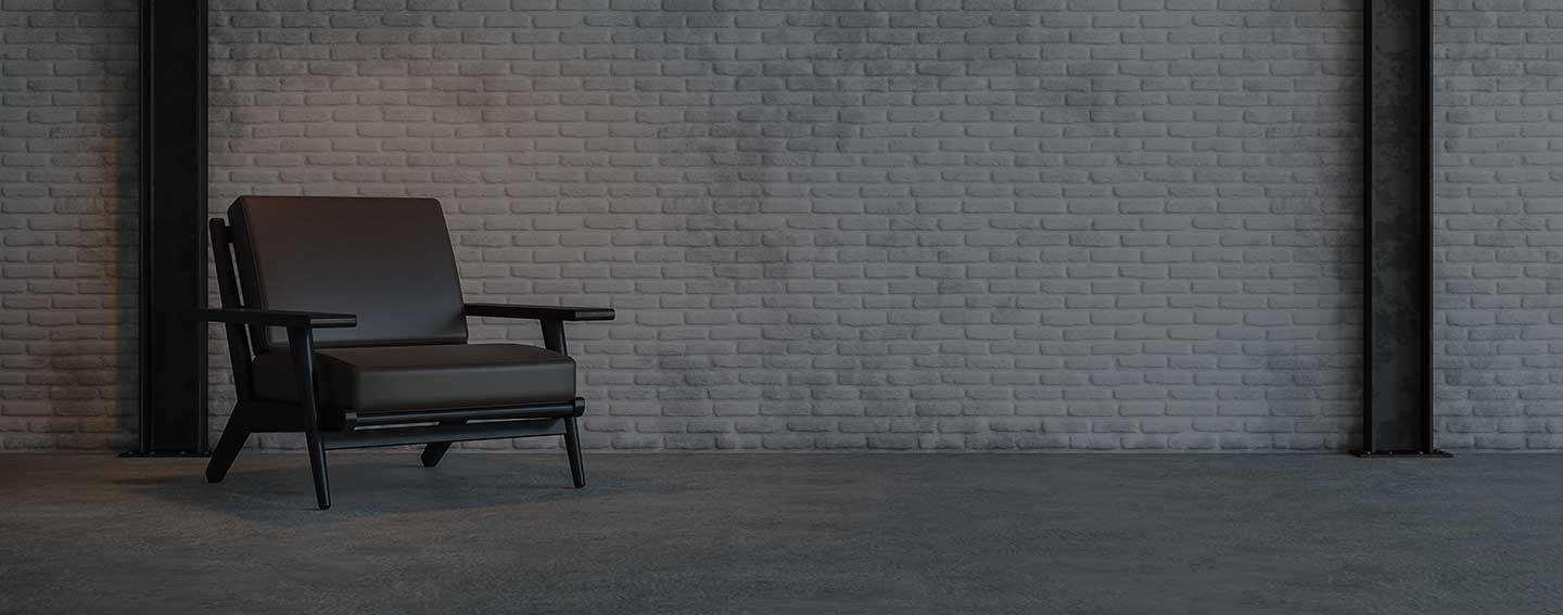 chair on dark background