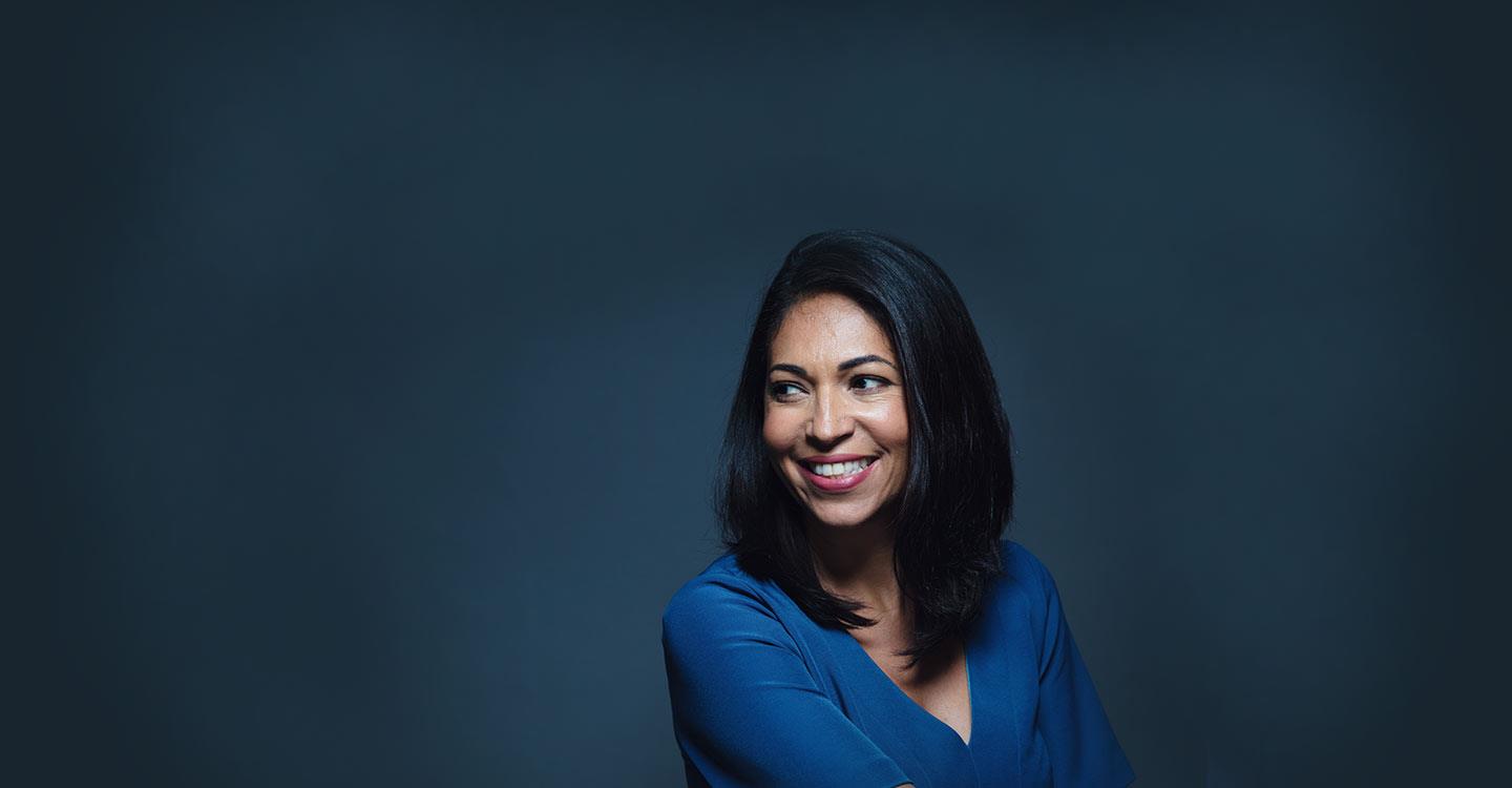 woman smiling